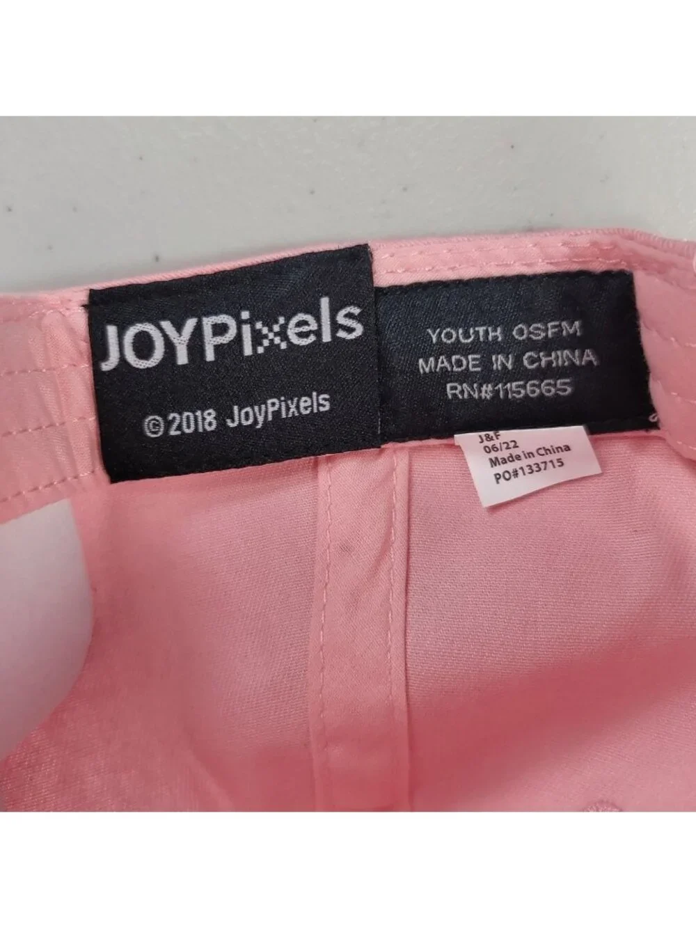 Joy Pixels Hamburger Emoji Hat Pink OS Curved Snapback Baseball Cap Adj NEW